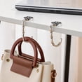 thumbnail image 5 of AuroraX Silver Towel Hooks for Hanging,Decorative Foldable Metal Rust Resistant Bag Hooks for Kitchen Bathroom Storage and Organization, 5 of 6