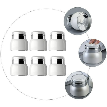 Bbanquetan 6Pcs 30g Pump Bottles Refillable Cream Jars Dispenser Cosmetic Makeup Jars