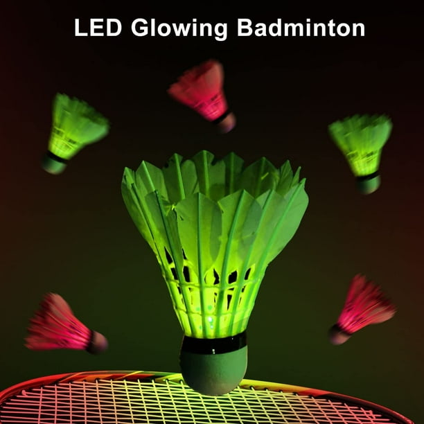 Lighted outlet badminton shuttlecock