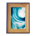 thumbnail image 1 of Transparent Liquid Blue Pigment Photo Frame Exhibition Display Art Desktop Painting, 1 of 3