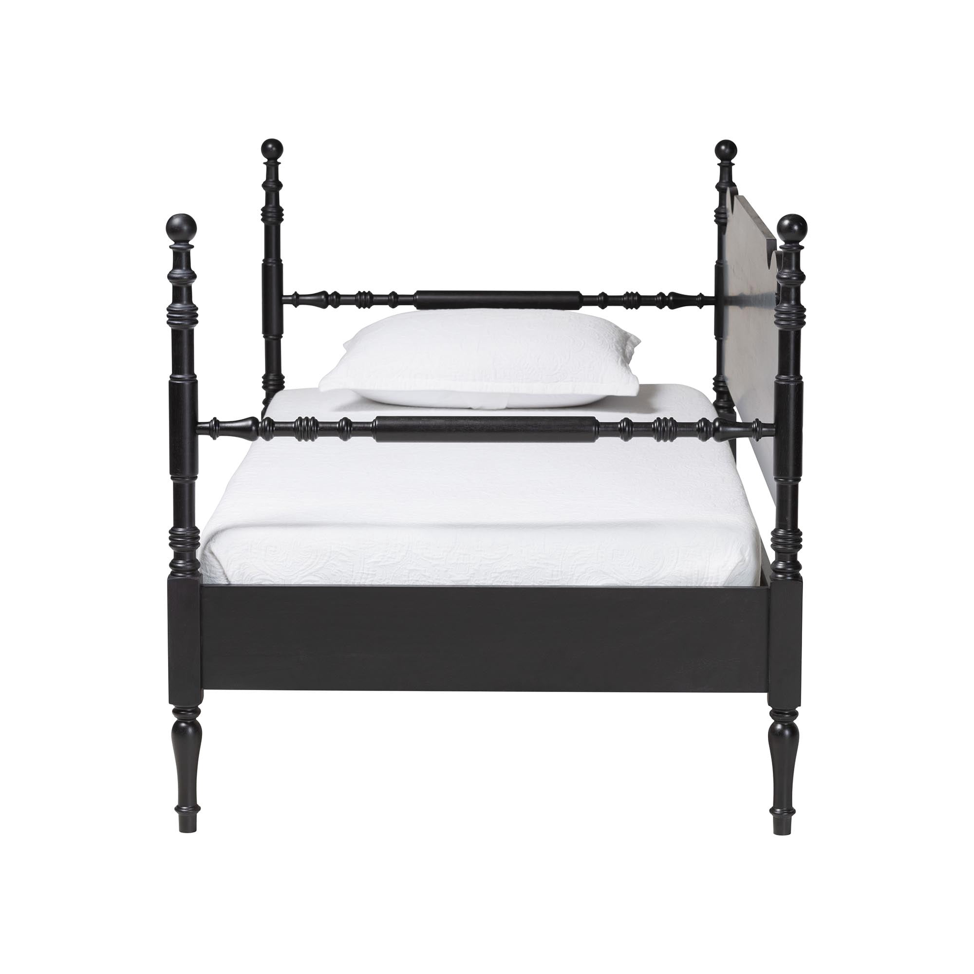 Baxton Studio Gaetano Coastal Daybed, Twin, Black