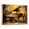 thumbnail image 2 of Designart "Jazzed Keys In Yellow And Black Piano II" Music Floater Framed Canvas Wall Art, 2 of 5