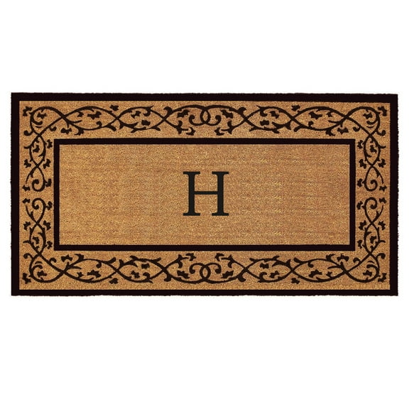 Calloway Mills Abbington Monogram Doormat 30" x 48" (Letter H)