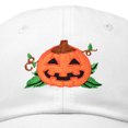 thumbnail image 2 of DALIX Jack-O-Lantern Halloween Pumpkin Hat Boys Girls Baseball Cap in White, 2 of 7