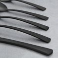 thumbnail image 4 of Nouvel Ensemble de Couverts Noir Mat, Ensemble de Couverts 5 Pcs, Ensemble de Couverts en Acier Inoxydable, Poignées Carrées, Couverts, 4 of 5