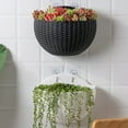 thumbnail image 4 of Travelwant Wall and Railing Plastic Pots, Hanging Planters with S Hooks, Indoor and Outdoor Half Round Plant Holders for Fence, Balcony or Rails, 4 of 7
