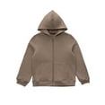 thumbnail image 2 of Smith's American Boys' Fleece Zip Hoodie Color: khaki Size: 3t, 2 of 4
