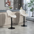 thumbnail image 2 of HOMCOM Bar Stools Set of 2, Swivel Counter Height Barstools with Back, 2 of 10