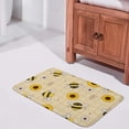 thumbnail image 2 of Bathroom Rugs Door Mat Floor Mat Super Cozy Cute Bee and Sunflower Print Bathroom Carpet Decorative Indoor Outdoor 23.6x15.7 inch Carpet Runner, 2 of 4