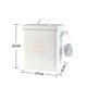 thumbnail image 2 of Cubo metálico hermético para almacenar alimentos, ideal para comida de gatos y perros. blanco, 2 of 7