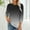 Black, variant on Womens Winter T-Shirts Dressy Casual Black Tops Crew Neck 3/4 Sleeve Pullover Gradient for Ladies Loose