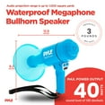 thumbnail image 3 of PYLE PMP66WLT - Waterproof Megaphone - Water Resistant PA Bullhorn Speaker with Siren Alarm and Built-in LED Light, 3 of 9