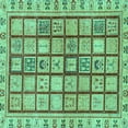 thumbnail image 1 of Ahgly Company Indoor Square Abstract Turquoise Blue Modern Area Rugs, 4' Square, 1 of 4