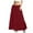 Z02-Red, variant on TTUHYWXI Women's Girls Elastic Waist Long Flowy Bohemian Cotton Casual Maxi Skirt for Summer Beach Holiday (White, One Size 85cm)