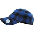 thumbnail image 3 of Royal Blue-Black Buffalo Plaid Classic Baseball Cap Dad Hat, 3 of 7