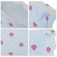 thumbnail image 3 of Bolsa de Maquillaje Cuadrada Mediana de Rayas Acolchadas de Fresa Única para Viajes Azul de Poliéster, 3 of 6