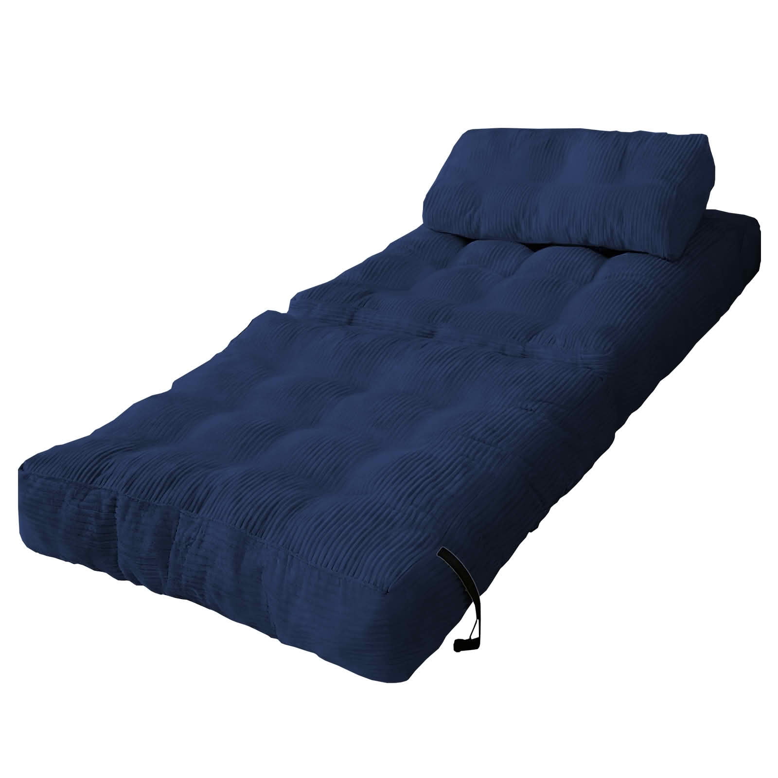 MAYEERTY Multifunctional 2-in-1 Convertible Single Sofa Bed, Modular Corduroy Floor Lounger for Compact Living Spaces，Blue