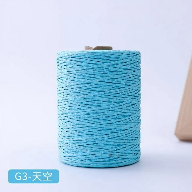 Raffia Yarn Knitting Crochet Paper Straw Rope Thread For Weaving Summer Handmade Hat Basket Handcrafts Tricots DIY Material Rug