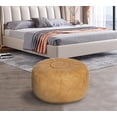 thumbnail image 7 of Thgonwid Unstuffed Faux Leather Pouf Cover, Yellow, No Filling Included, 7 of 7