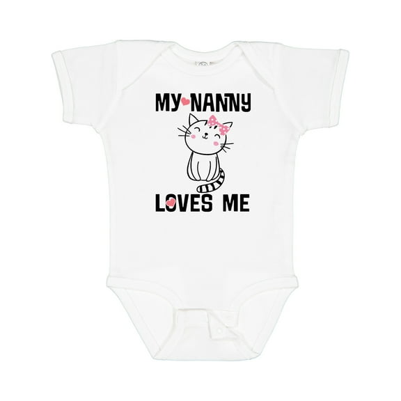 Inktastic My Nanny Loves Me Girl Grandchild Girls Baby Bodysuit