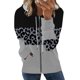 thumbnail image 1 of Puntoco moda mujer manga larga cremallera frente abierto suelta prendas de vestir exteriores blusa estampada abrigo Tops bolsillos blusa con capucha liquidación Puntoco Puntoco-6528, 1 of 5