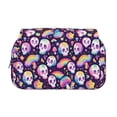 thumbnail image 2 of Disketp Skull colorful mushroom rainbow Estuche de Lápices de Doble Capa con Tapa Abatible y Cremallera, Organizador Escolar para Adolescentes y Adultos, 2 of 7