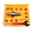 thumbnail image 2 of Accusize - CAT40 Shank + 10 Pc ER16 Collet Set + Wrench in Fitted strong Box, CT40-ER16, 2 of 12