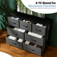 thumbnail image 3 of JONPONY 7 Drawer Bedroom Storage Tower, Assembled Wardrobe Lockers, Fabric Drawers, Metal Frame with Wooden Top, Closet Organizer for Clothing, Gray, 3 of 9