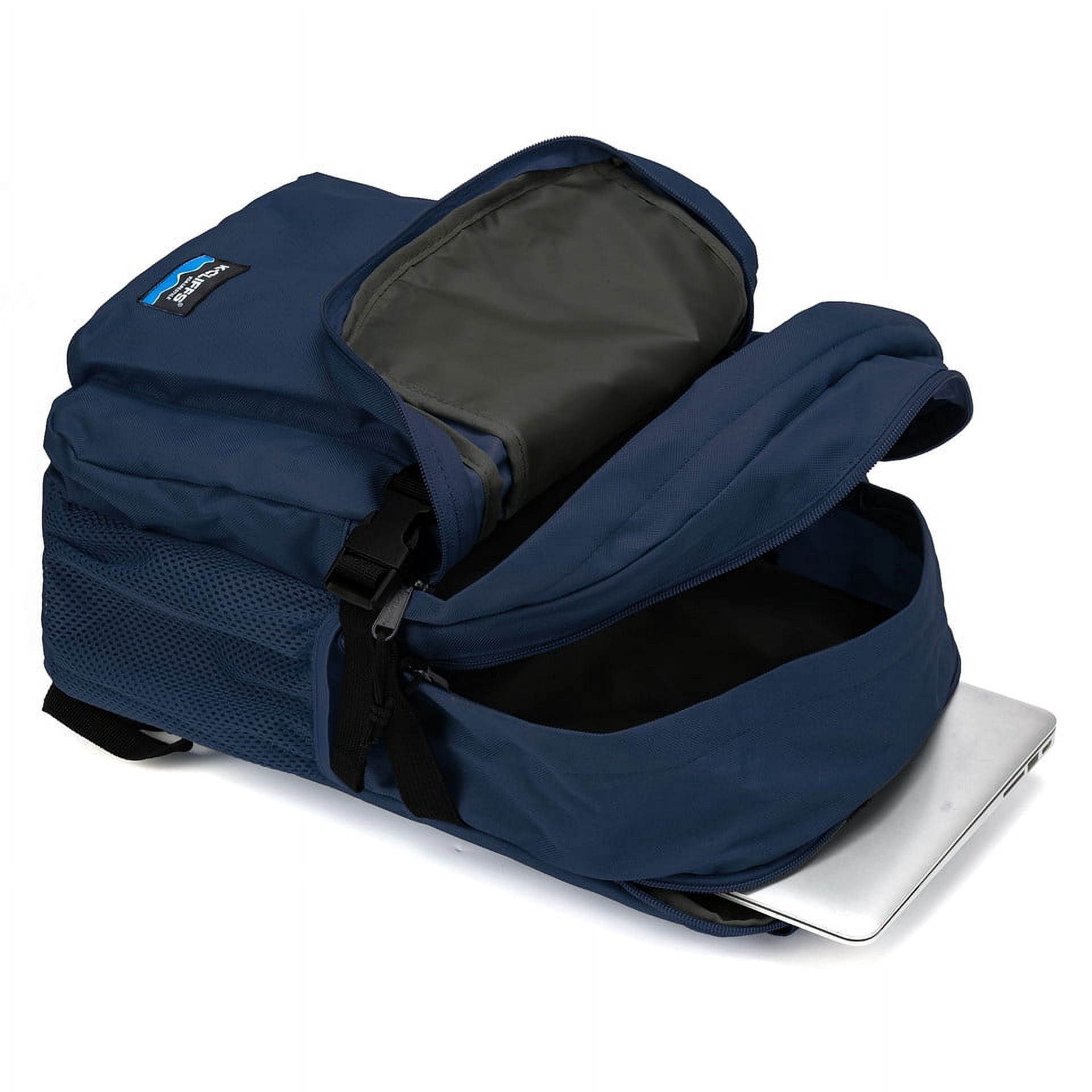 K-Cliffs Multi-Compartment Backpack Daypack with Laptop Sleeve, Bottle Holder, and Padded Straps