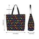 thumbnail image 5 of Balery Rainbow Butterfly Bolsa Tote Estilo Estético con Cremalleras, Bolsa de Hombro, Bolsa de Compras Grande y Plegable, 5 of 8