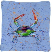 Carolines Treasures 8457PW1414 Crab Fabric Decorative Pillow 14HX14W multicolor