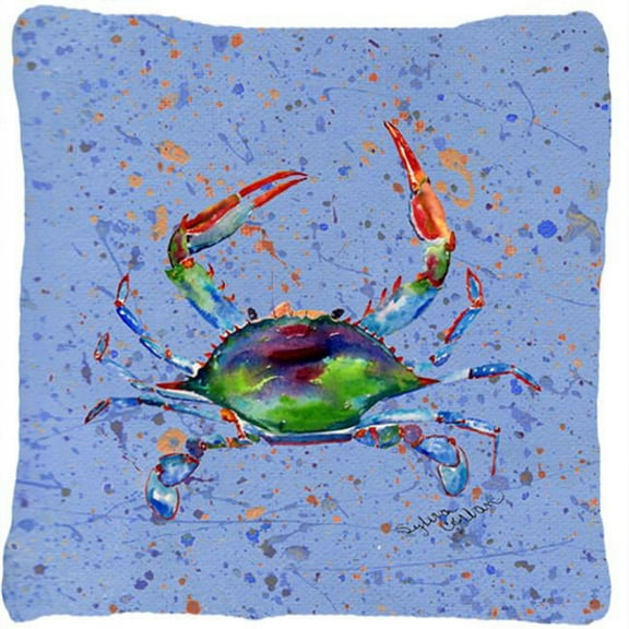 Carolines Treasures 8457PW1414 Crab Fabric Decorative Pillow 14HX14W multicolor