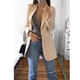 thumbnail image 2 of Inevnen Womens Long Sleeve Casual Open Front Blazer Suit Boyfriend Jackets with Pockets Overcoats Outwears, 2 of 4