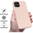 thumbnail image 5 of Compatible with iPhone 12 Case and iPhone 12 Pro Case 6.1 inch(2020),[Silky and Soft Touch Series] Premium Soft Liquid Silicone Rubber Full-Body Protective Bumper Case (Pink), 5 of 13