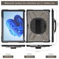 thumbnail image 6 of XYX Case for 10.5 inch Microsoft Surface Go 4/Surface Go 3/Surface Go 2, 360 Rotating Heavy Duty Shockproof Cover with Kickstand and Hand Strap (Dark Brown), 6 of 7