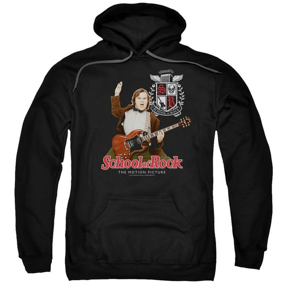 School Of Rock The Teacher Is In Adult Pullover Hoodie Sweatshirt Black