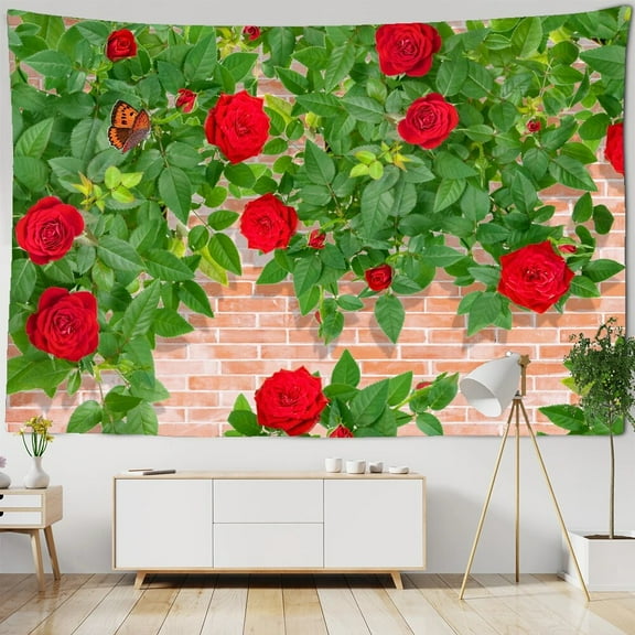 Plant Flower On St Wall Tapestry Wall Hanging Large Size Wall Tapestry Cheap Hippie Boho W