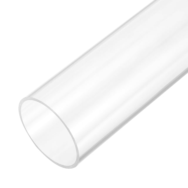 Tubo Rígido de Acrílico Transparente Uxcell, 41 mm (1.61") ID x 45 mm (1.77") OD x 254 mm (10") L