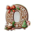 thumbnail image 3 of Gingerbread Alphabet Letter Ornament, Custom Initial Ornaments A-Z Monogram Hanging Decoration - Xmas Tree Hanging Ornament for DIY Crafts - Letter O, 3 of 6
