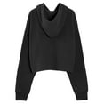 thumbnail image 3 of Amazhiyu Women's Cropped Hoodies Long Sleeves Fleece Crop Top Sweatshirt with Hooded, 3 of 8