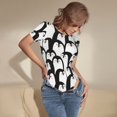 thumbnail image 3 of Fotbe Cartoon Penguin Body de Mujer con Cuello Redondo y Mangas Cortas, Sin Mangas Ajustado, Suave, Cómodo y Básico-Medium, 3 of 7