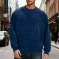 thumbnail image 3 of Gytharion Men's Winter Sweatshirts Soft Comfy Long Sleeve Fleece Warm Sweatshirt Fall Solid Casual Crew Neck Pullover Top with Pocket, 3 of 8
