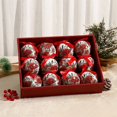 thumbnail image 5 of 12 piezas de adornos navideños de lujo de 8 cm con forma de bola, diseño de árbol de Navidad, decoración para fiestas, colgante de esferas navideñas de Año Nuevo 2024, 5 of 5