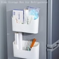 thumbnail image 3 of Caja de almacenamiento para puerta de armario de cocina, caja de almacenamiento para montar en pared adhesiva, caja organizadora para armario/baño/refrigerador, 2 uds., 3 of 5