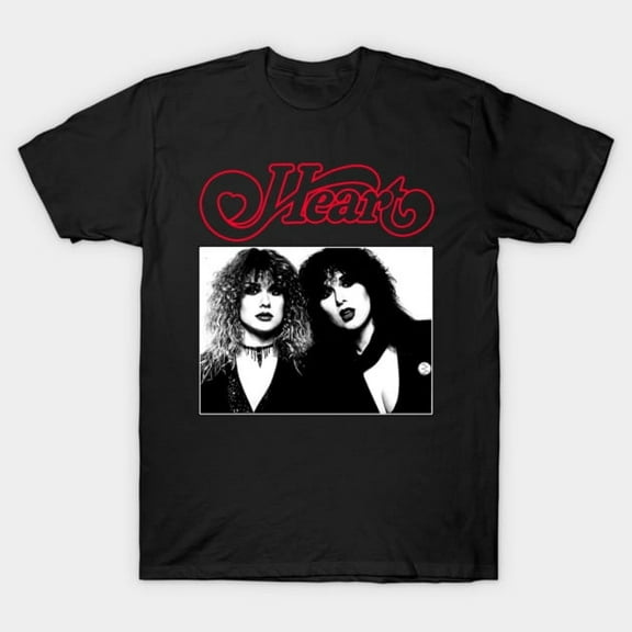 Heart Band Vintage 90s Retro Rock Music Graphic, H17817 T-Shirt, for Men and Women, Up to Size 5XL