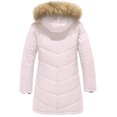 thumbnail image 2 of WenVen Girl's Winter Coat Padded Puffer Jacket Fleece Windproof Parka with Removable Hood Pink 8Y, 2 of 7