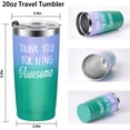 thumbnail image 6 of Thank You Gifts, Thank You for Being Awesome Travel Tumbler, Inspirational Appreciation Birthday Christmas Gifts for Women Coworker Friends Teacher Her, 20oz Insulated Travel Tumbler, Rainbow Color, 6 of 6