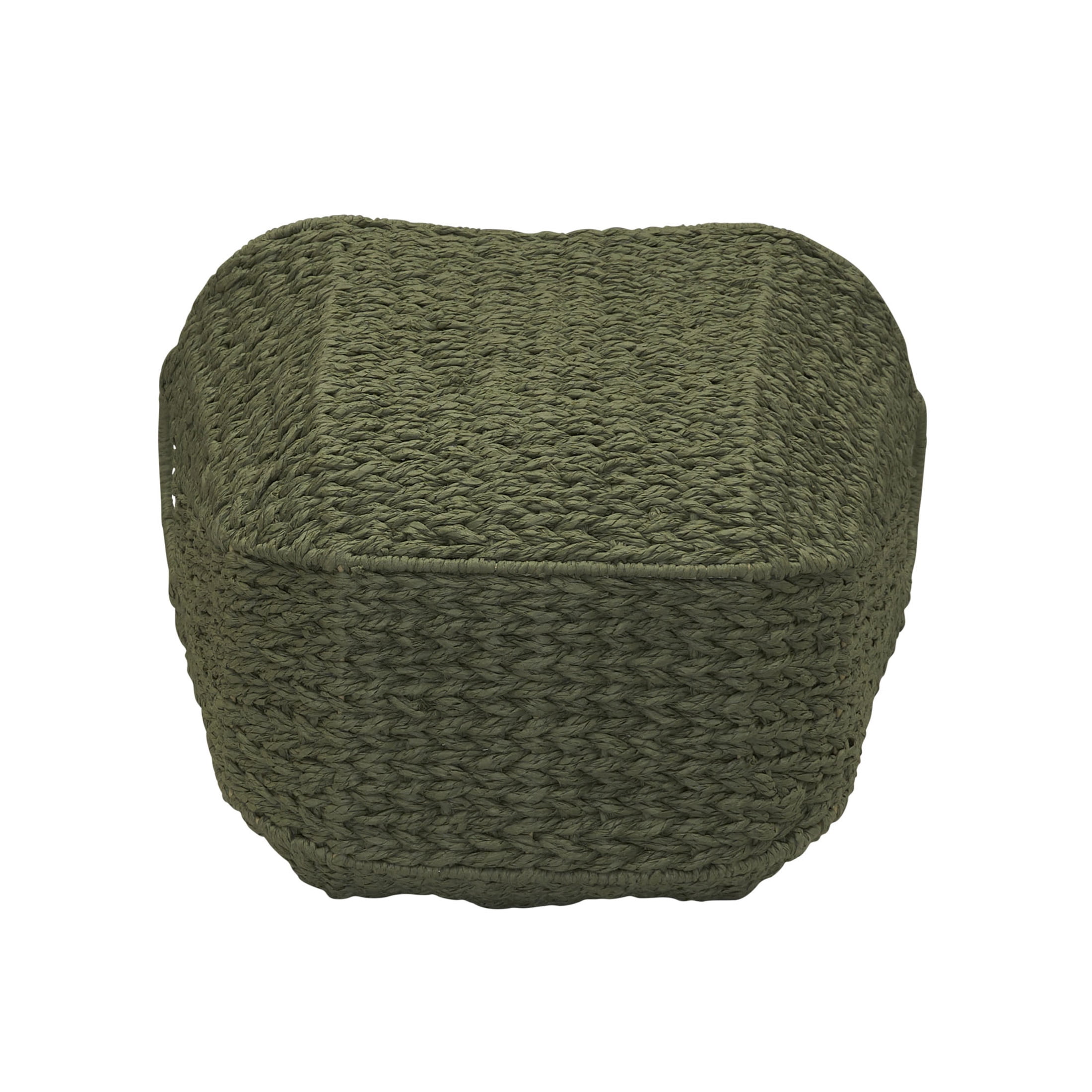 Household Essentials Paper Rope Basket with Handles, Natural Woven Woven Storage Basket, Great for Decoration or Organization
