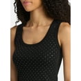 thumbnail image 4 of No Boundaries Studded Ribbed Tank Top, Women's, 4 of 5