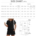 thumbnail image 7 of SUNBS Lounge Sets for Women 2 Piece Outfit Sets Tunic Shirts Short Cap Sleeve Crew Neck Drawstring Sweat Suit Summer with Pocket, 7 of 7